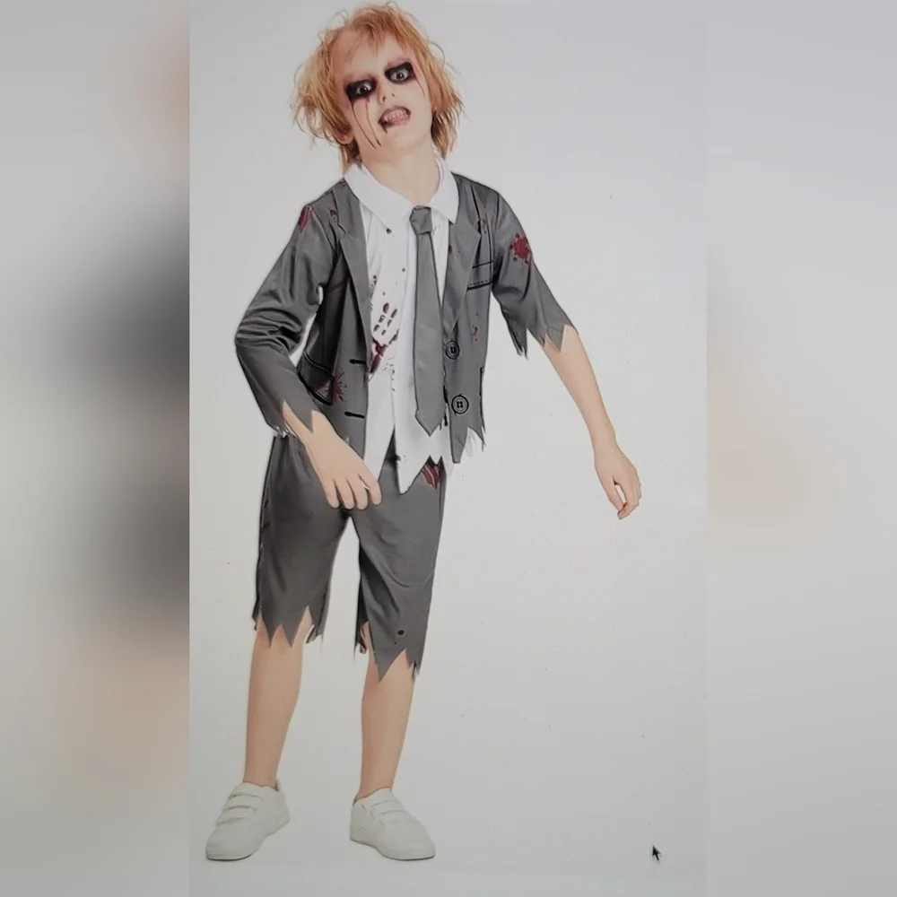 NWT  Zombie Student Costume Haunted House Halloween Party